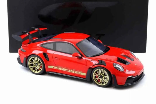 GT Spirit 2021 Porsche 911 992 GT3 RS Guards Red w/ Gold Deco 1:12 Cartsfy Inc.