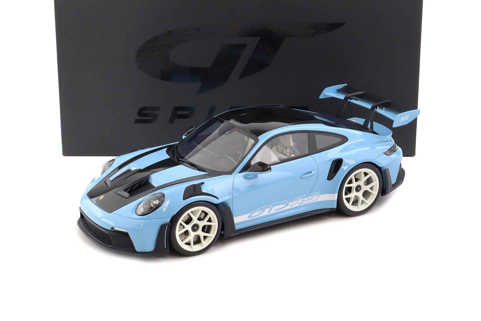 GT Spirit 2022 Porsche 911 992 GT3 RS w/ Weissach Pkg Gulf Blue w/ White Wheels & Deco 1:12 Cartsfy Inc.