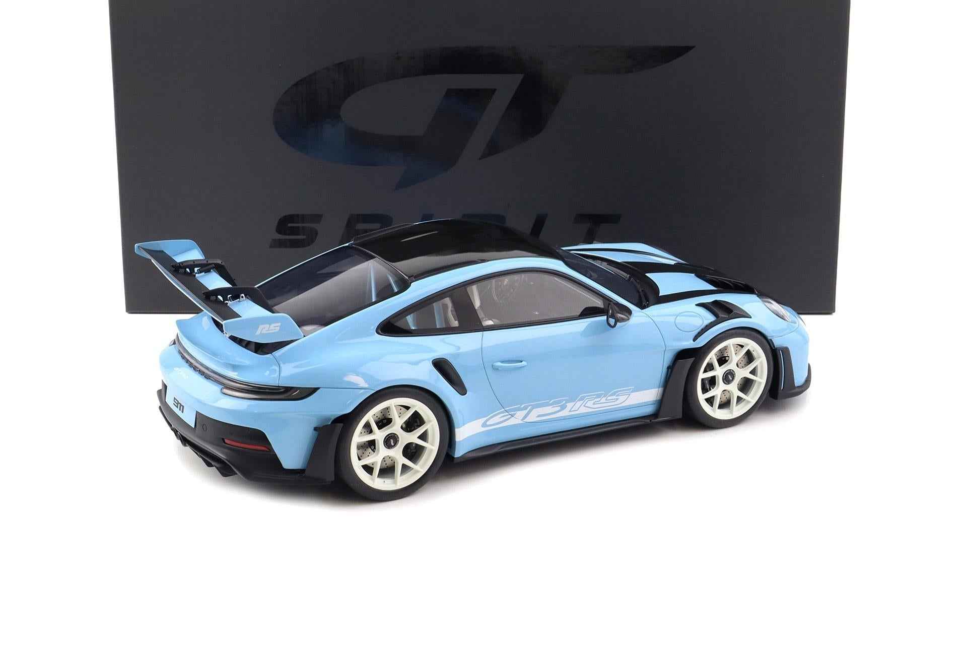 GT Spirit 2022 Porsche 911 992 GT3 RS w/ Weissach Pkg Gulf Blue w/ White Wheels & Deco 1:12 Cartsfy Inc.