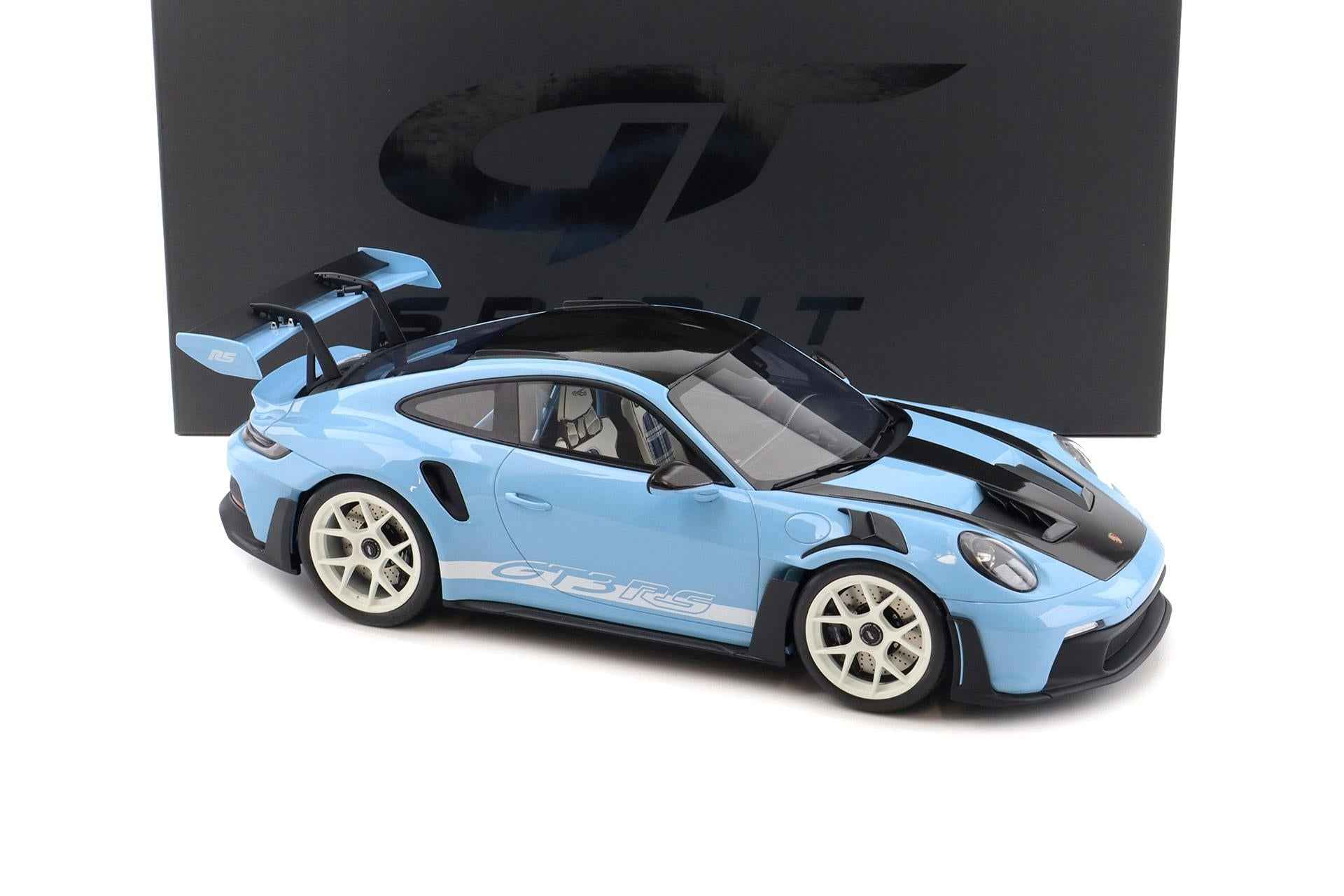 GT Spirit 2022 Porsche 911 992 GT3 RS w/ Weissach Pkg Gulf Blue w/ White Wheels & Deco 1:12 Cartsfy Inc.