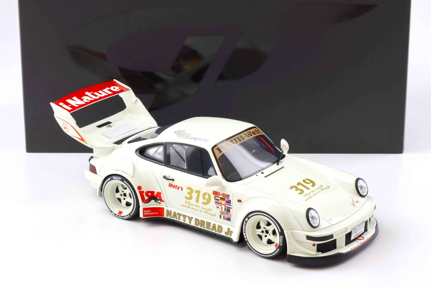 GT Spirit 2024 Porsche 911 964 RWB Natty Dread Jr White 1:18 STM Diecast Default Title Default Title-