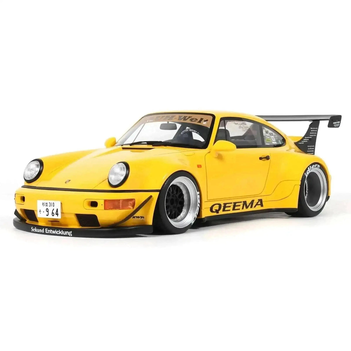 GT Spirit 2024 Porsche 911 964 RWB Qeema Yellow 1:18 Cartsfy Inc.