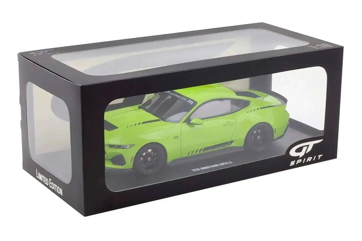 GT Spirit 2025 Ford Mustang RTR Spec-3 Coupe Hyper Lime Green 1:18 Cartsfy Inc.