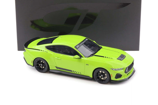 1:18 GT Spirit Mustang RTR Spec-3 coupe, hyper lime green side 3/4 view