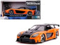 Han's Mazda RX-7 RHD (Right Hand Drive) Orange and Black "Fast & Furious" Movie 1/24 Diecast Model Car by Jada Cartsfy Inc.