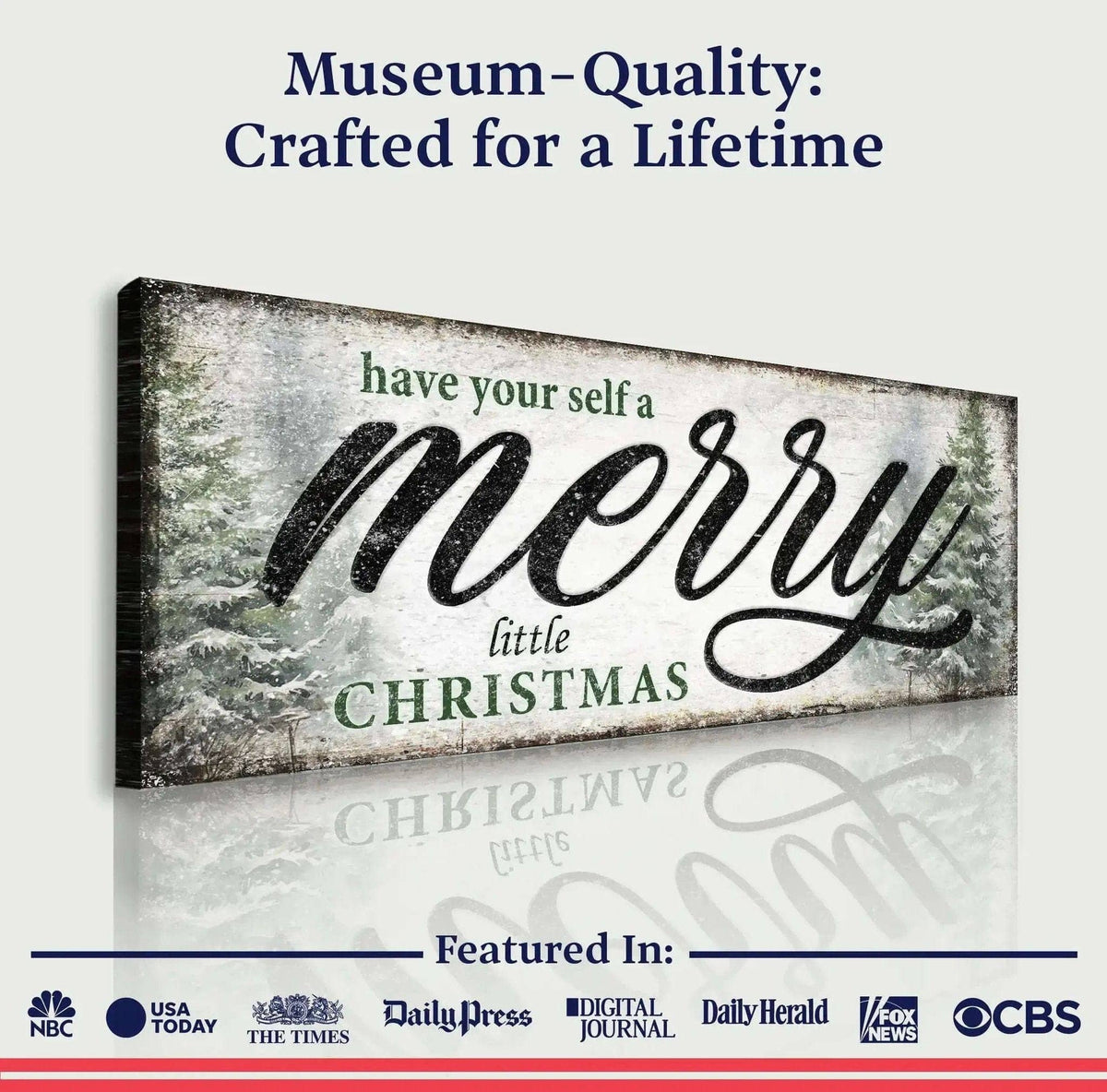 Have Yourself a Merry Little Christmas Sign VII Tailored Canvases 12x36 inch Medium Premium Gallery Wrapped 16x48 inch Large Premium Gallery Wrapped 20x60 inch Extra Large Premium Gallery Wrapped 12x36 inch Medium Premium Gallery Wrapped-16x48 inch Large Premium Gallery Wrapped-20x60 inch Extra Large Premium Gallery Wrapped-