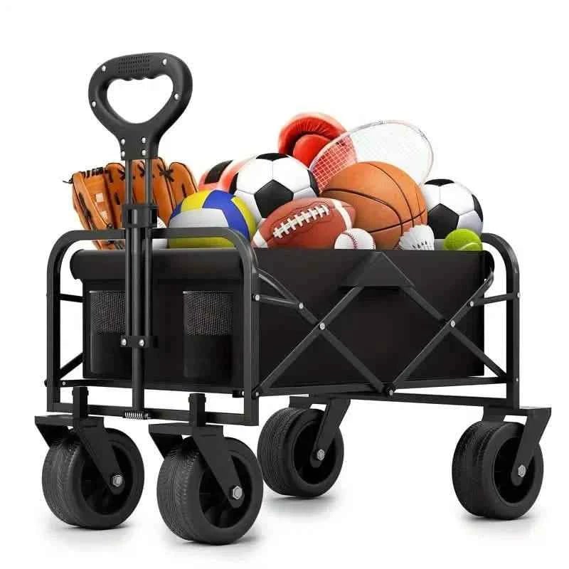 Heavy Duty Utility Portable Foldable Outdoor Beach Garden Wagon Cart with 360° All Terrain Wheels - Cartsfy Inc.