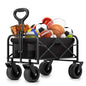 Heavy Duty Utility Portable Foldable Outdoor Beach Garden Wagon Cart with 360° All Terrain Wheels - Cartsfy Inc.