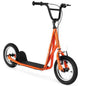 Height Adjustable Kid Kick Scooter with 12 Inch Air Filled Wheel-Orange Cartsfy Inc.