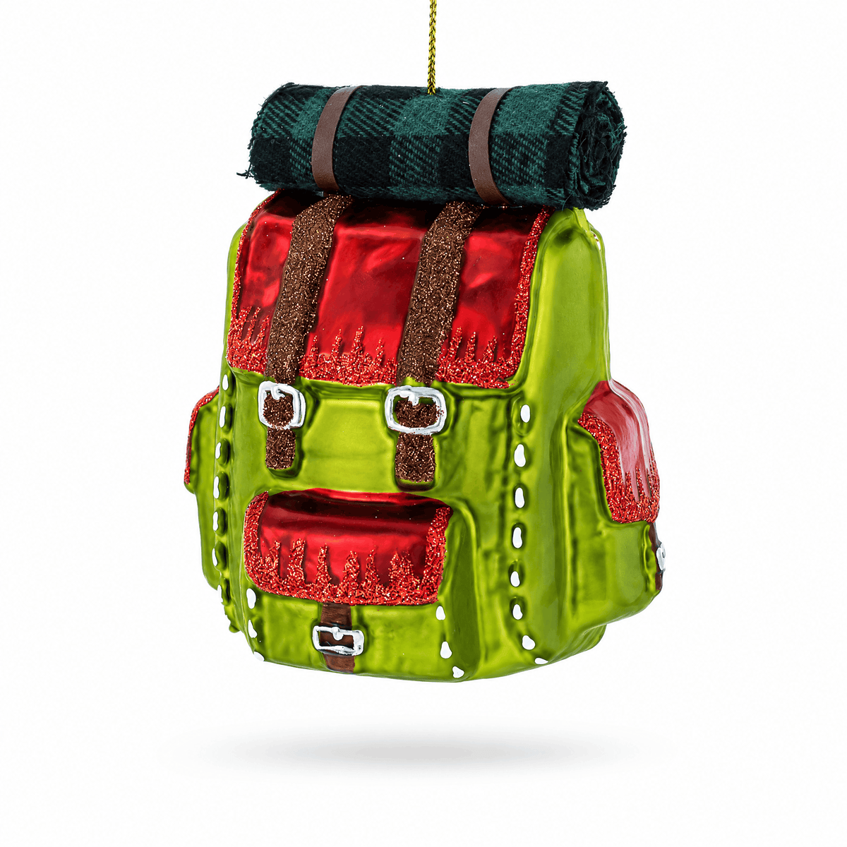 Hiking Backpack Glass Christmas Ornament Cartsfy Inc.