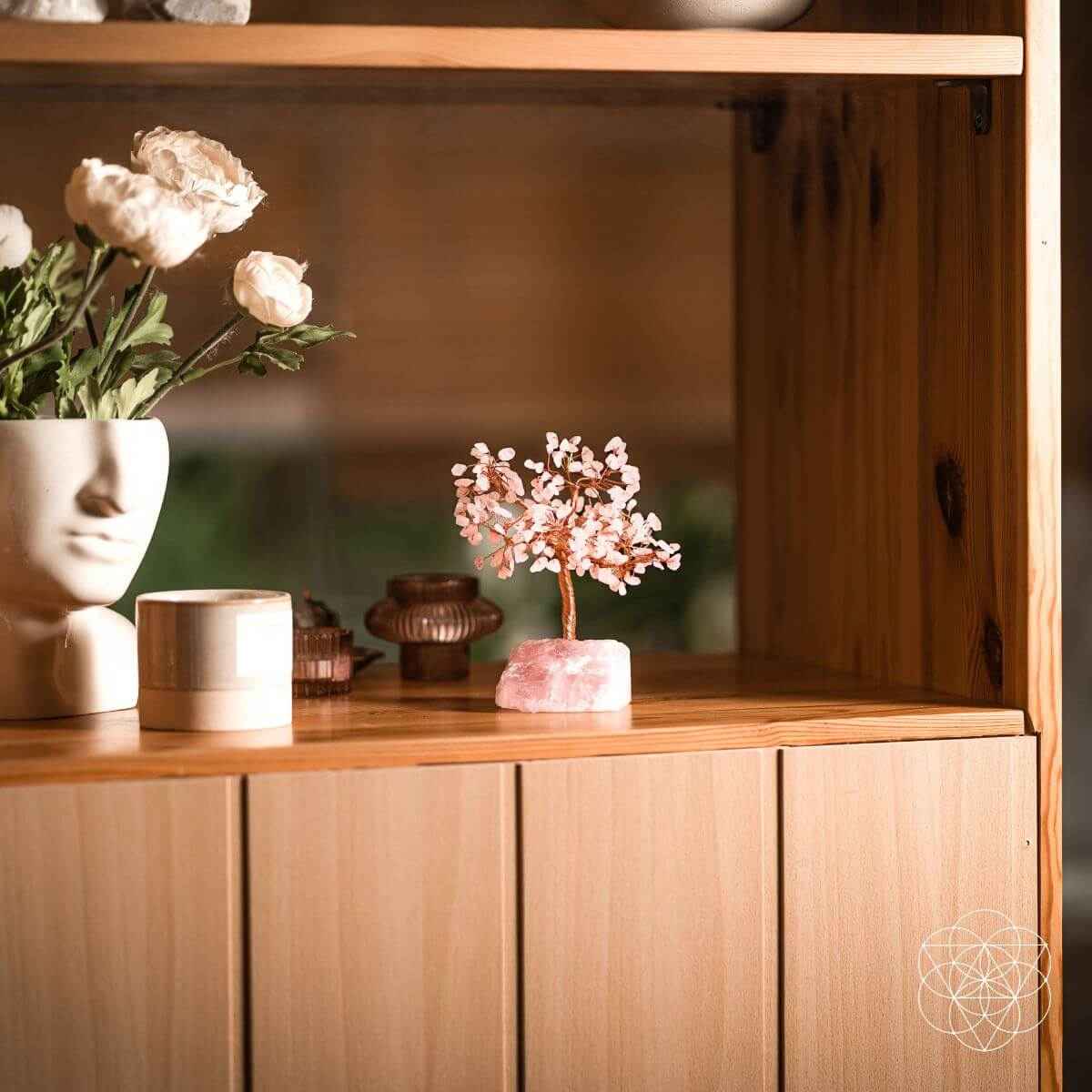 Home Sweet Home - Feng Shui Rose Quartz Tree - Cartsfy Inc.