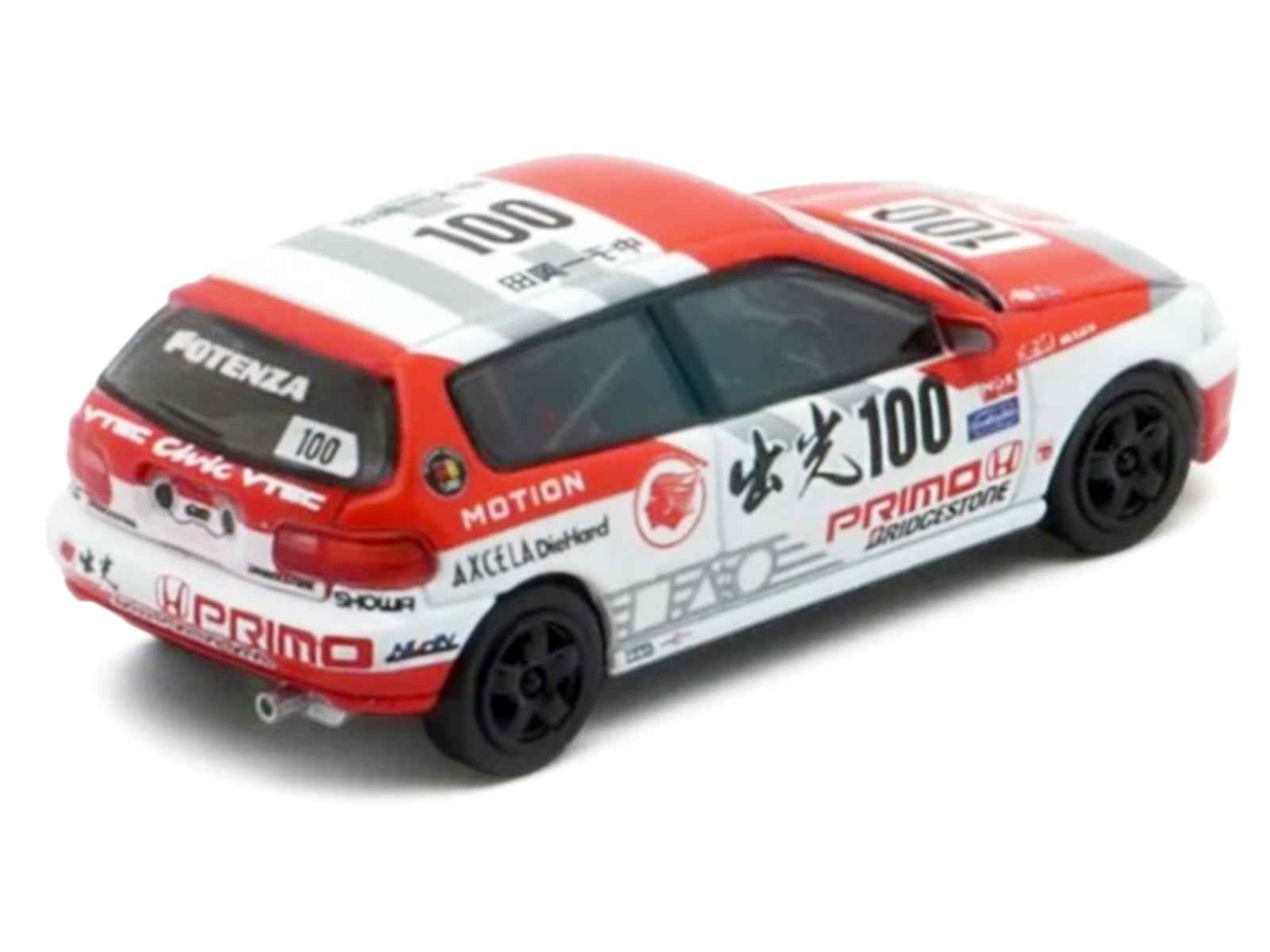 Honda Civic EG6 RHD (Right Hand Drive) #100 Osamu Nakako - Hideki Okada "Mugen Honda" "Japanese Touring Car Championship" (1993) 1/64 Diecast Model Car by BM Creations Miniature Motors Default Title Default Title-