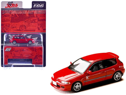 Honda Civic (EG6) RHD (Right Hand Drive) "Myogi Night Kids" Red "Initial D" (1995-2013) Manga "Diorama Set Series" 1/64 Diecast Model car by Hobby Japan Cartsfy Inc.