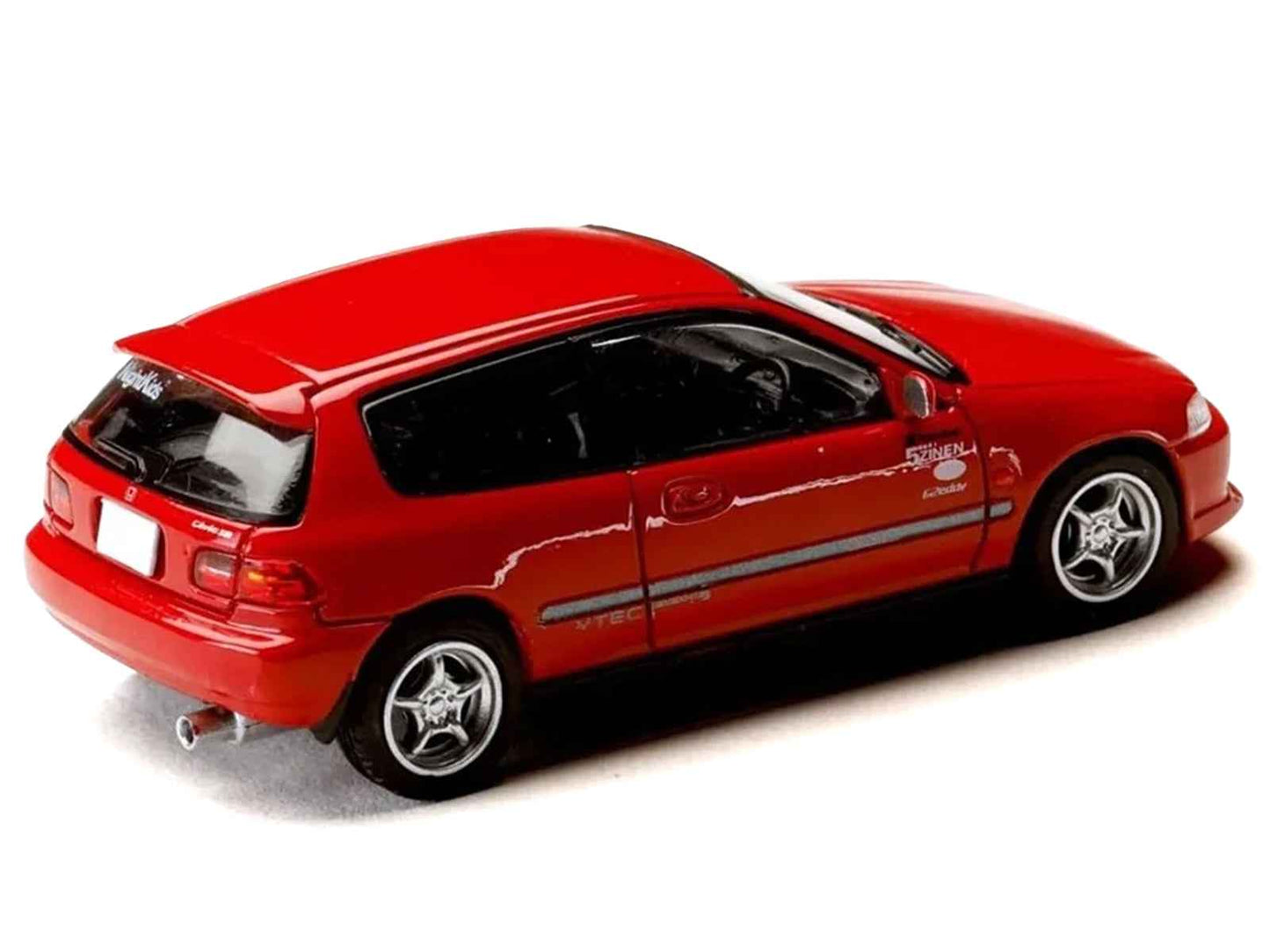 Honda Civic (EG6) RHD (Right Hand Drive) "Myogi Night Kids" Red "Initial D" (1995-2013) Manga "Diorama Set Series" 1/64 Diecast Model car by Hobby Japan Cartsfy Inc.