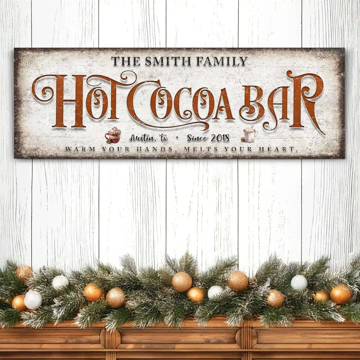 Hot Chocolate Christmas Bar Sign II Cartsfy Inc.