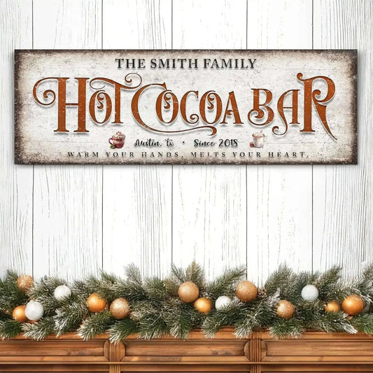 Hot Chocolate Christmas Bar Sign II Cartsfy Inc.