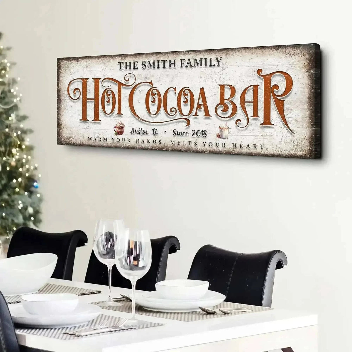 Hot Chocolate Christmas Bar Sign II Cartsfy Inc.