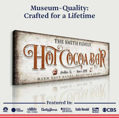 Hot Chocolate Christmas Bar Sign II Cartsfy Inc.