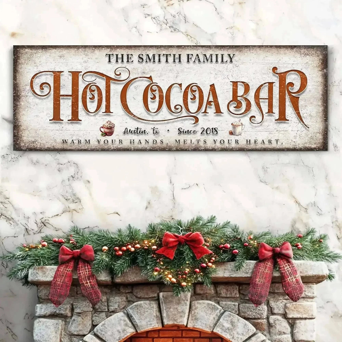 Hot Chocolate Christmas Bar Sign II Cartsfy Inc.