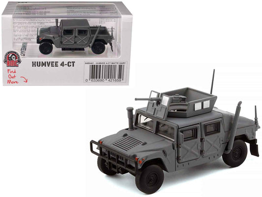 HUMVEE 4-CT Military Vehicle Matt Gray with Alternative Tops 1/64 Diecast Model Car by BM Creations Cartsfy Inc.
