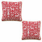 Set of 2 White Deer in the Woods Christmas Throw Cushion Pillow Covers