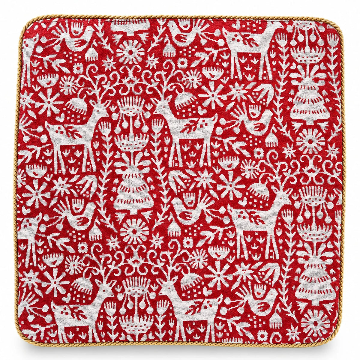 Set of 2 White Deer in the Woods Christmas Throw Cushion Pillow Covers