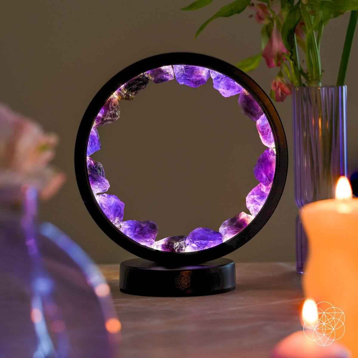 I Am At Peace - Spiritual Protection Amethyst Lamp Cartsfy Inc.