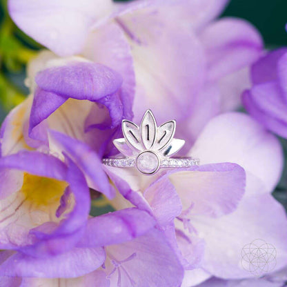 I Am Divinely Guided: 111 Angel Number Silver Lotus Ring Cartsfy Inc.