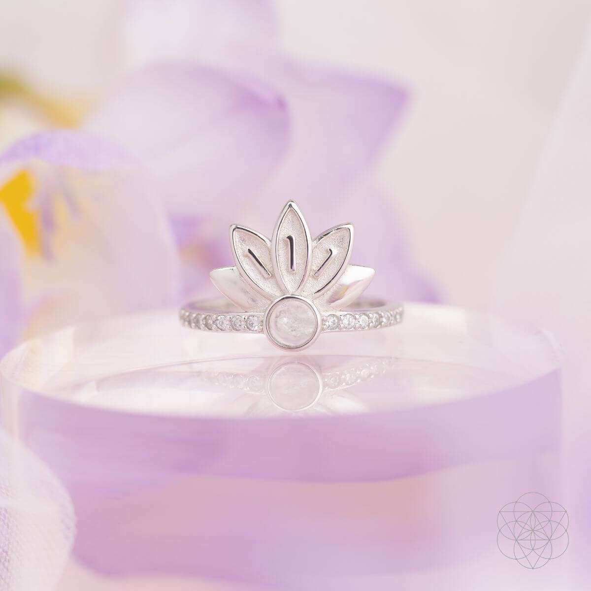 I Am Divinely Guided: 111 Angel Number Silver Lotus Ring Cartsfy Inc.