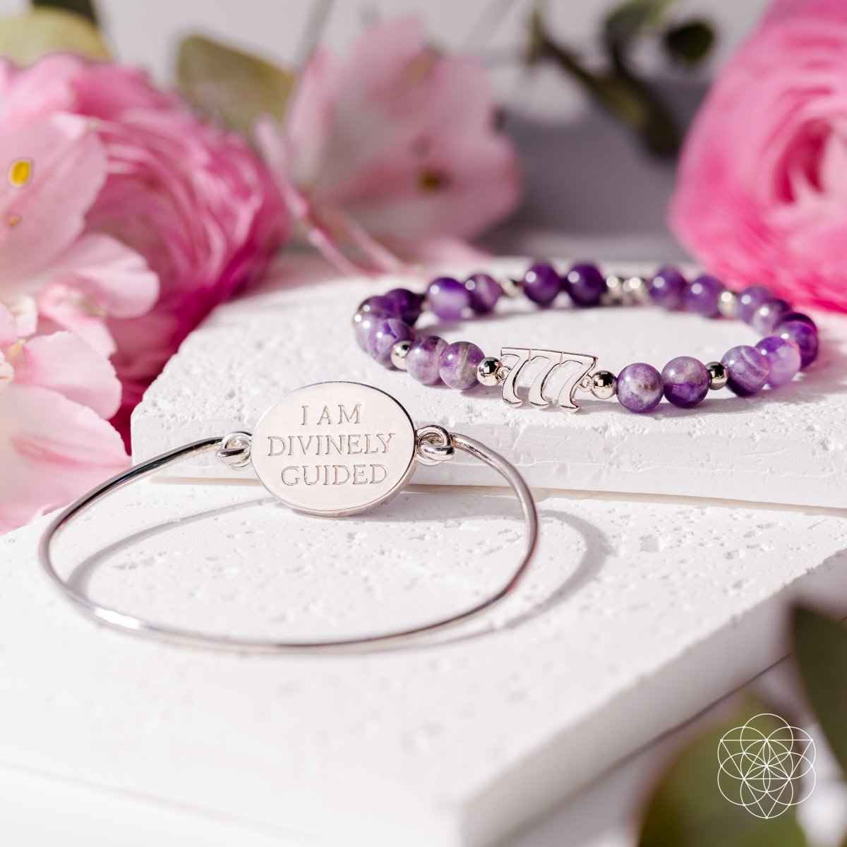 I Am Fortunate - 777 Lucky Amethyst Bracelet Set Cartsfy Inc.