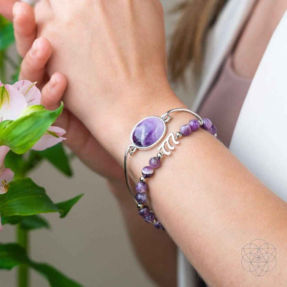 I Am Fortunate - 777 Lucky Amethyst Bracelet Set Cartsfy Inc.