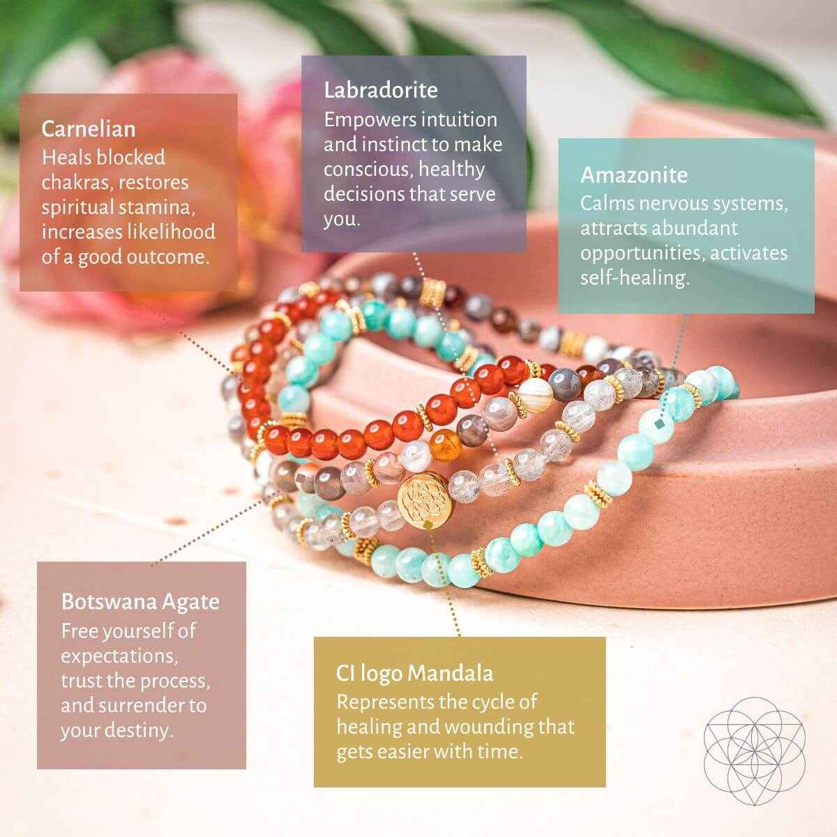 I Am Healthy: Mind, Body & Spirit Restoration Bracelet Pack of 4 Cartsfy Inc.