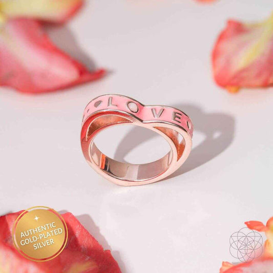I Love My Life - Heart Awakening Pink Opal Ring Cartsfy Inc.
