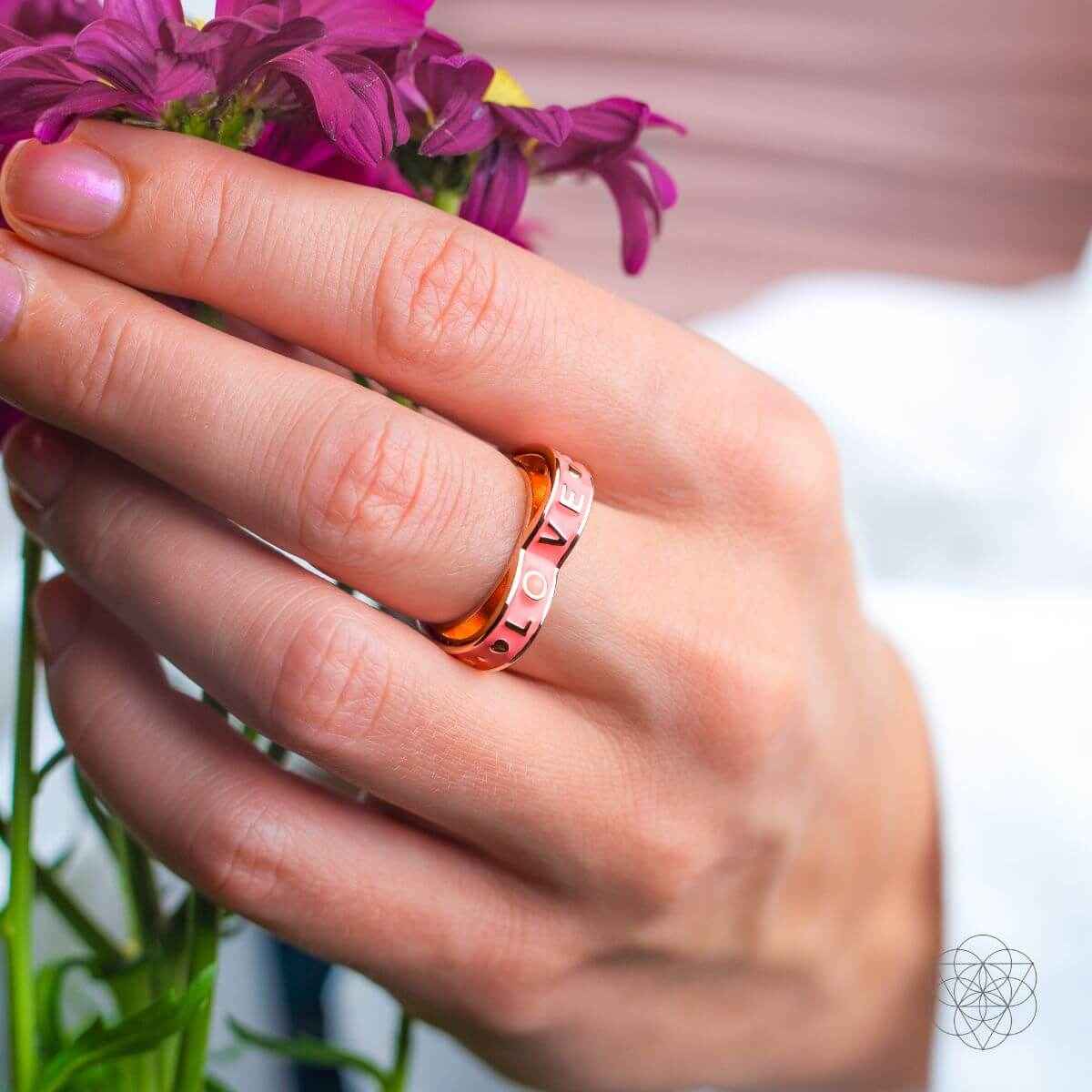 I Love My Life - Heart Awakening Pink Opal Ring Cartsfy Inc.