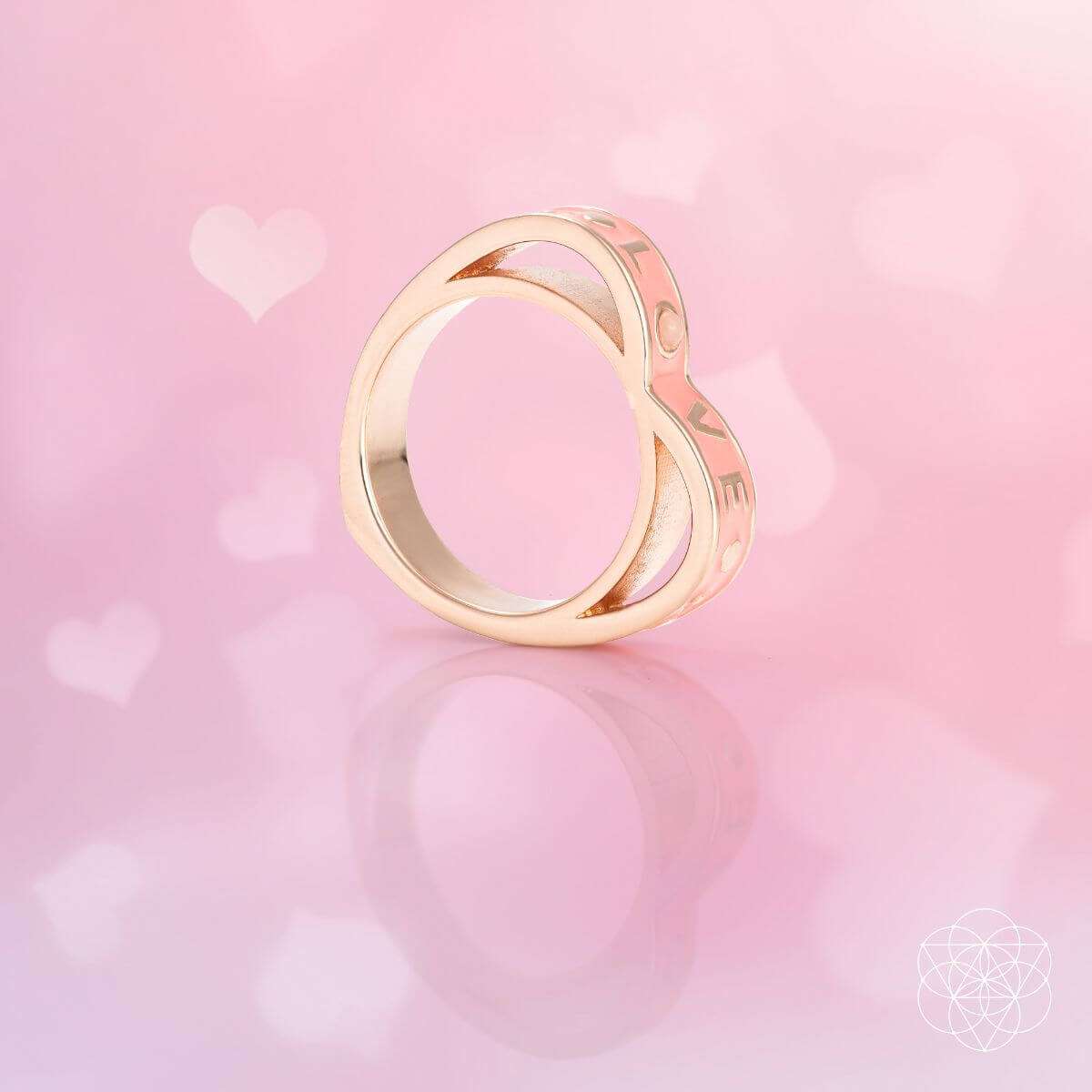 I Love My Life - Heart Awakening Pink Opal Ring Cartsfy Inc.
