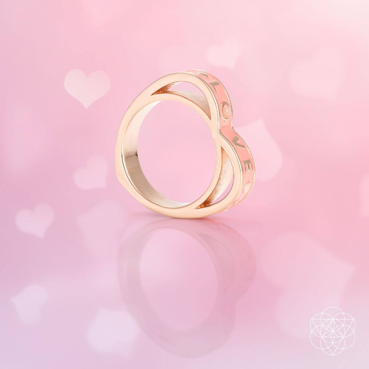 I Love My Life - Heart Awakening Pink Opal Ring - Cartsfy Inc.