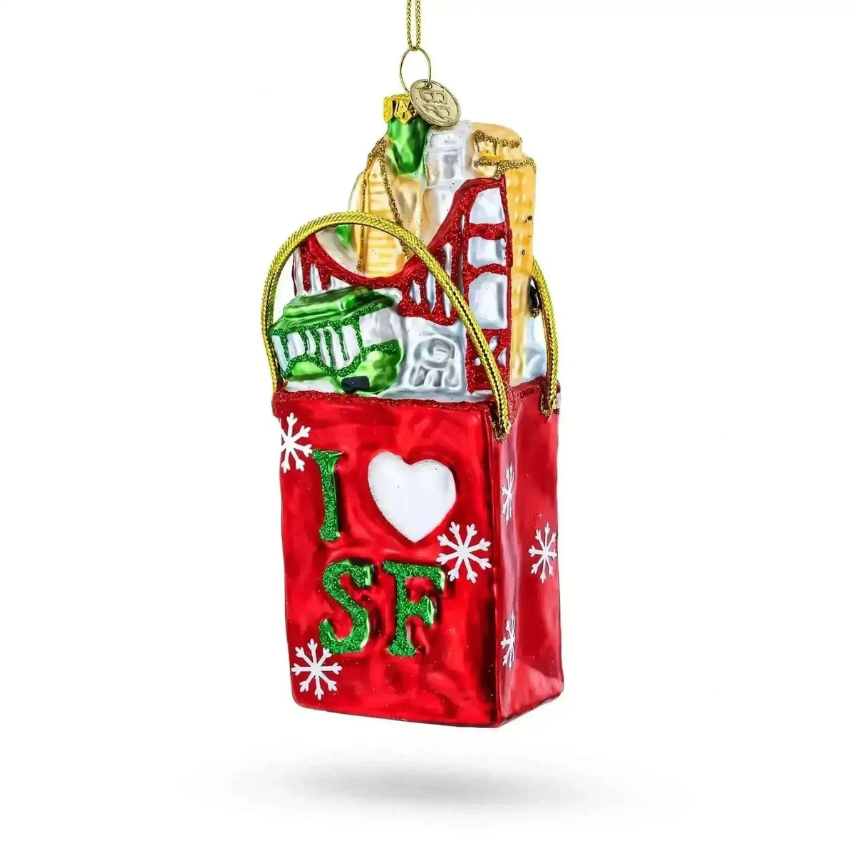 I Love San Francisco Glass Christmas Ornament Cartsfy Inc.