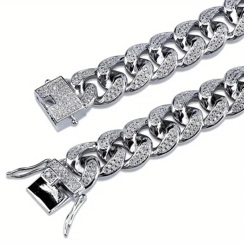Iced Out Hip Hop Zircon Cuban Chain Bracelet for Men - Cartsfy Inc.
