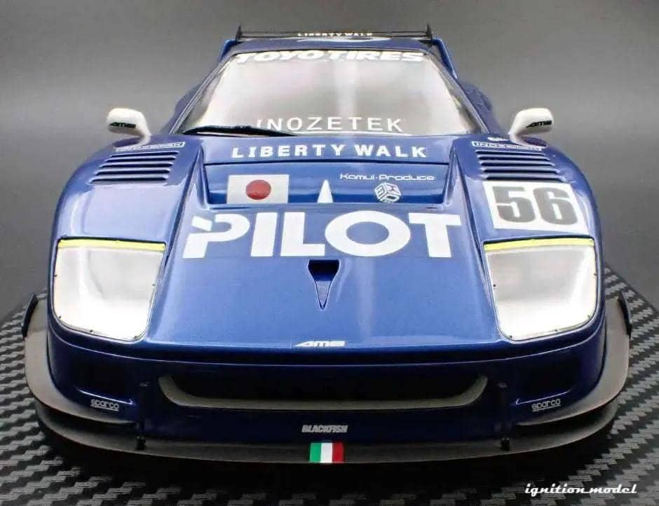 Ignition-Model Ferrari F40 LBWK LB-Works 40 Japan Blue Pilot 1:18 STM Diecast Default Title Default Title-