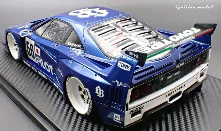 Ignition-Model Ferrari F40 LBWK LB-Works 40 Japan Blue Pilot 1:18 STM Diecast Default Title Default Title-