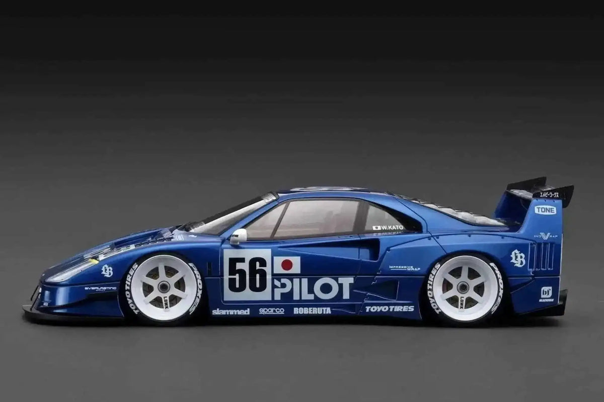 Ignition-Model Ferrari F40 LBWK LB-Works 40 Japan Blue Pilot 1:18 Cartsfy Inc.