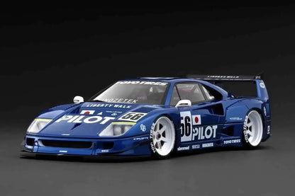 Ignition-Model Ferrari F40 LBWK LB-Works 40 Japan Blue Pilot 1:18 Cartsfy Inc.