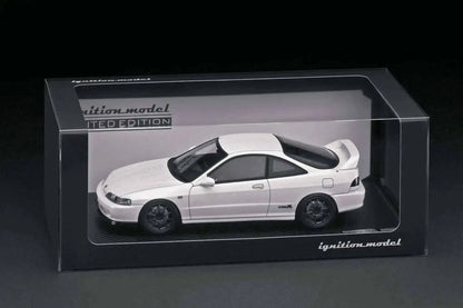 Ignition-Model Honda Integra DC2 Type R RHD Pearl White w/ Separate B18C Vtec Engine 1:18 Cartsfy Inc.