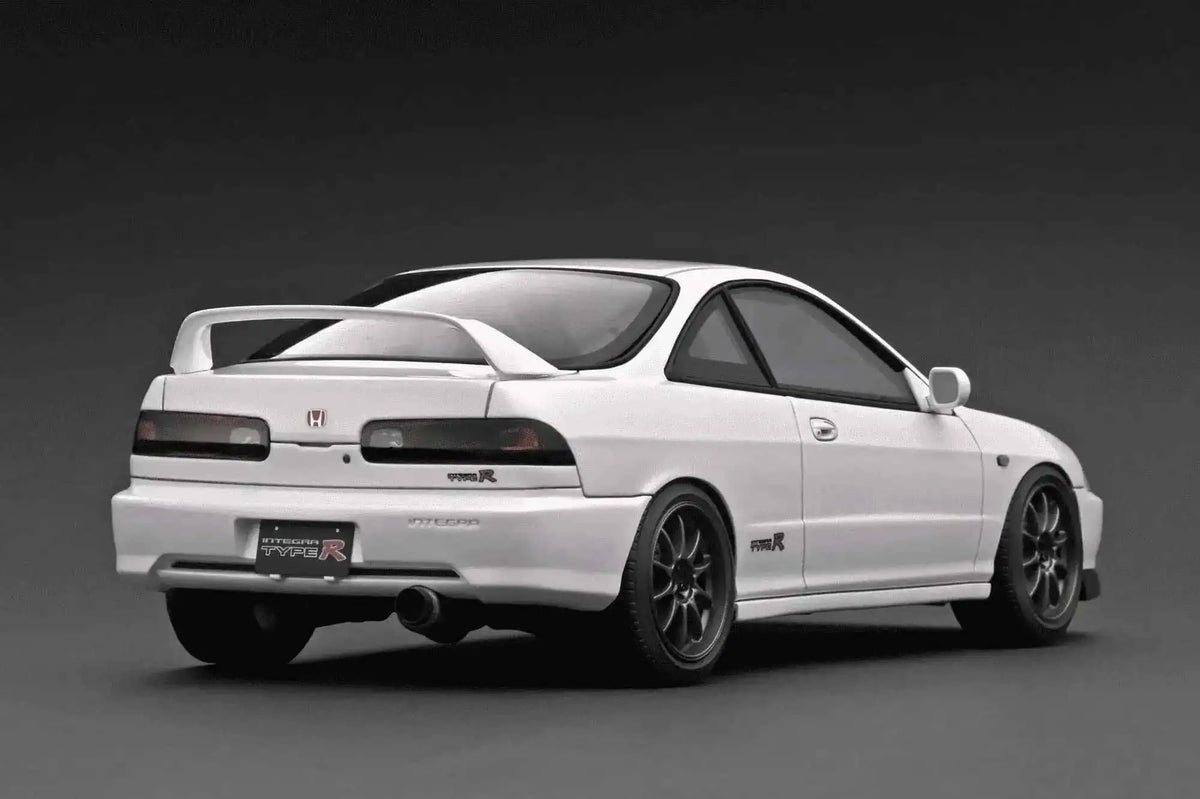 Ignition-Model Honda Integra DC2 Type R RHD Pearl White w/ Separate B18C Vtec Engine 1:18 Cartsfy Inc.