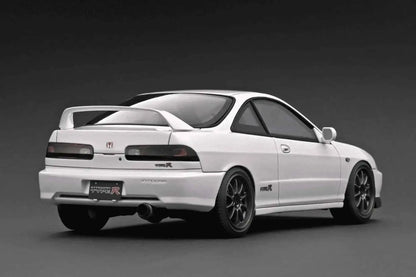 Ignition-Model Honda Integra DC2 Type R RHD Pearl White w/ Separate B18C Vtec Engine 1:18 Cartsfy Inc.