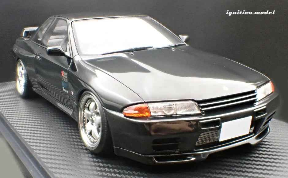 Ignition-Model Nissan Skyline GT-R R32 (BN32) V-Spec II Initial D Black 1:18 STM Diecast Default Title Default Title-
