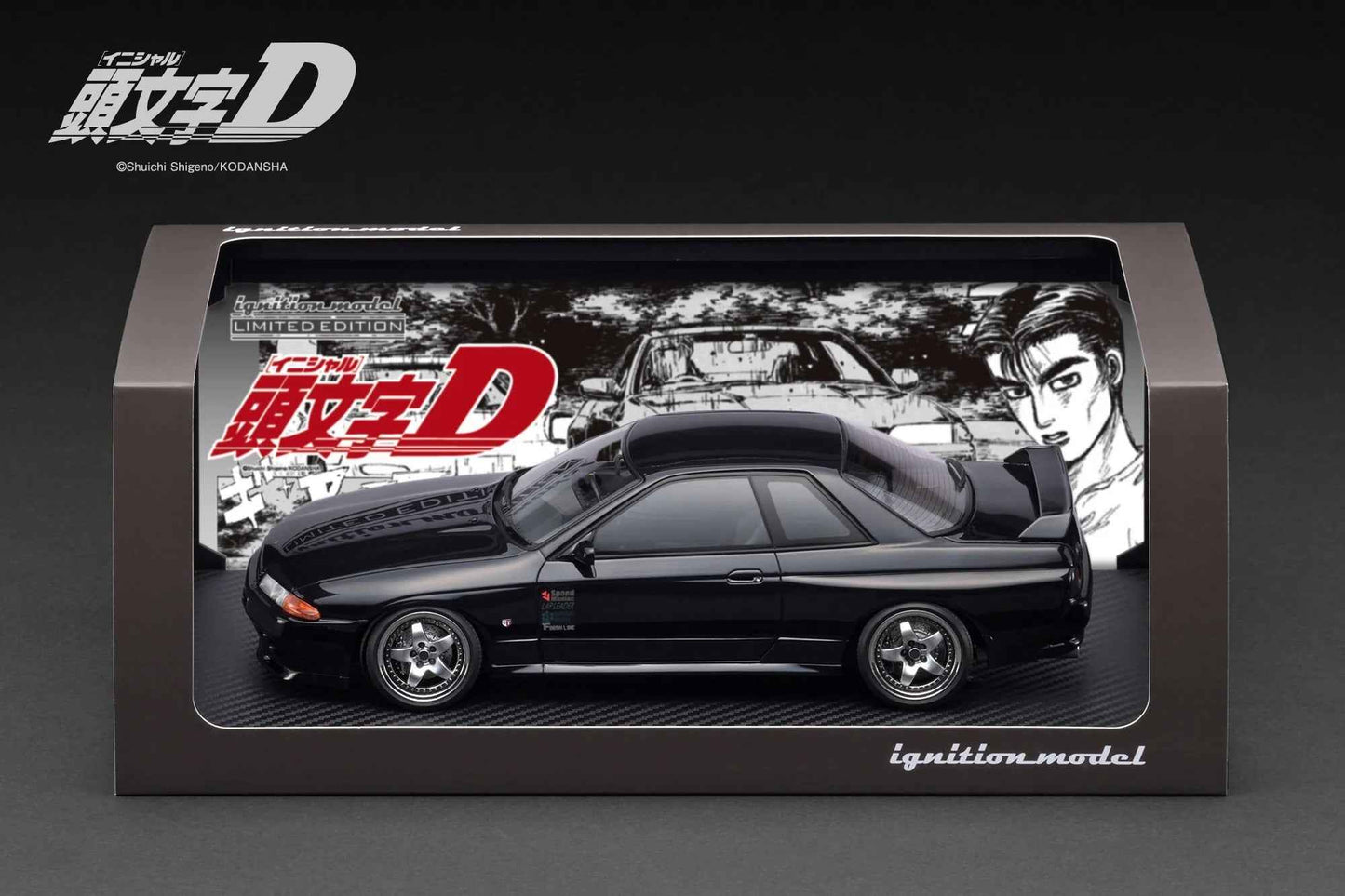 Ignition-Model Nissan Skyline GT-R R32 (BN32) V-Spec II Initial D Black 1:18 STM Diecast Default Title Default Title-