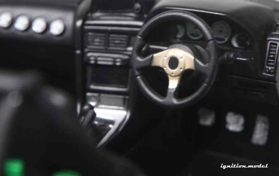 Ignition-Model Nissan Skyline GT-R R34 (BNR34) Top Secret 34GT-R RHD Stealth Grey w/ Carbon Fiber Hood 1:18 STM Diecast Default Title Default Title-