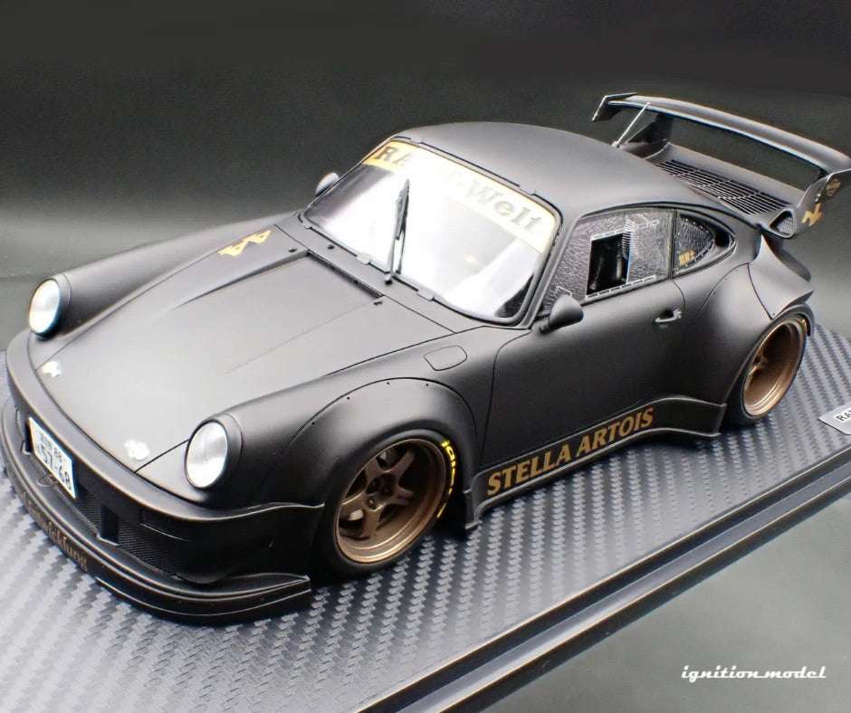 Ignition-Model Porsche 911 RWB 930 "Stella Artois" Matte Black 1:18 Cartsfy Inc.