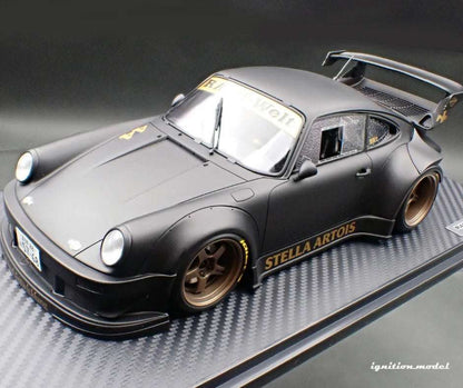 Ignition-Model Porsche 911 RWB 930 "Stella Artois" Matte Black 1:18 Cartsfy Inc.